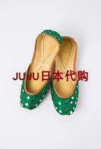 * Japonais Home Shoes Advanced Slim Jewellery Embroidered Green Antique Nostalgia Beautiful And Refined Personality 12 7