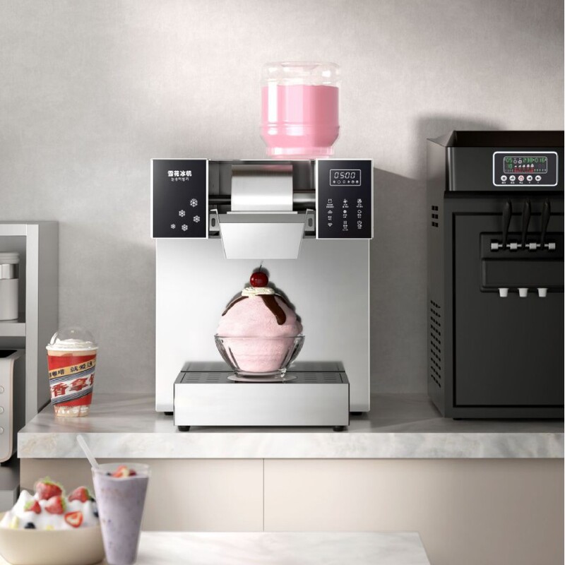Snowflake Ice Machine, Cold Drink Shop Snow Melting Machine, Shaved Ice Slush Machine, Fully Automatic Shaved Ice Ice Maker for Home and Commercial Use, Ice Smoothie