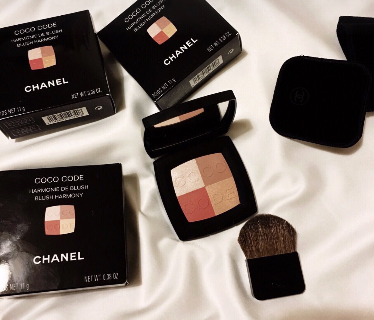 Chanel/香奈儿2017春季限量限定COCO CODE四色腮红 高光修容盘11G