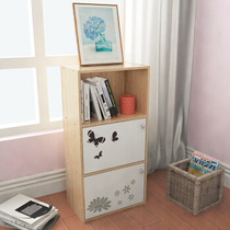  Creative student bookcase shelf Simple modern storage cabinet Office locker floor-to-ceiling multi-grid cabinet bookshelf