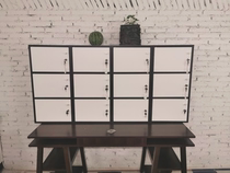  Simple storage cabinet Gym shelf Swimming yoga hall locker Staff lock wooden bookcase storage cabinet