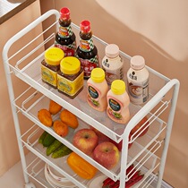 Simple bathroom rack kitchen storage rack bedroom floor-to-ceiling bedroom wheelie beauty nail cart removable