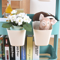  Hanging basket trolley Portable storage household utensils Kitchen tableware sundries Plastic box Hanging bucket desktop pen holder box
