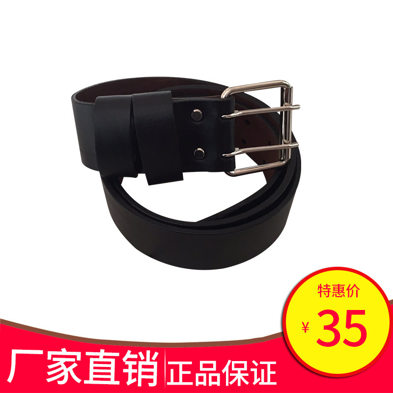 Cowhide two-layer belt men's belt electrician's belt old-fashioned cowhide top layer genuine leather pin buckle electrician's belt