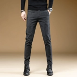 Летние тонкие мужские демисезонные трендовые штаны для отдыха, облегающий крой, свободный прямой крой