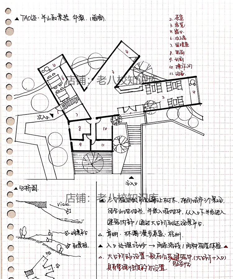 T2033中外国建筑史构造快题抄绘画图知识点笔记学习考研资...-12