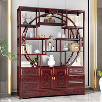 1 M 5 Cabinet body Dobaoge Pavilion solid wood Chinese style brocade tea shelf storage display cabinet pineapple grid
