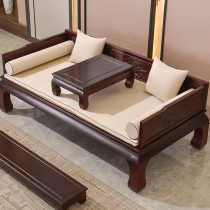Luohan bed new Chinese style solid wood sofa combination Ming and Qing carved Zen simple modern imperial concubine collapsed small house type
