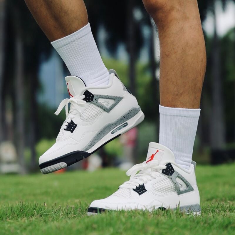 Nike Jordan Aj4 Cement Fashionable Versatile Shock-Absorbing Non-Slip Mid-Top Retro Basketball Shoes Fv5029-100 Nike Jordan Aj4 Cement Fashionable Versatile Shock-Absorbing Non-Slip Mid-Top Retro Basketball Shoes Fv5029-100