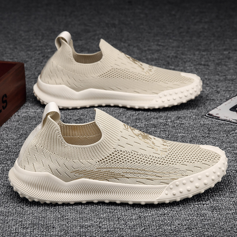 Men's shoes Summer 2022 new net face socks Soft bottom net shoes One foot pedal sloth sports casual flat shoes Chauletide shoes