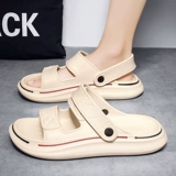 Летние тапочки, мужские нескользящие слайдеры для отдыха, пляжные сандалии, мягкая подошва