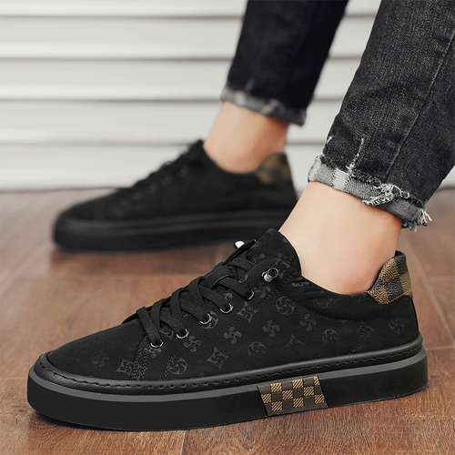 Тканевая летняя обувь, мужские универсальные кроссовки для отдыха, черные слипоны, униформа медсестры