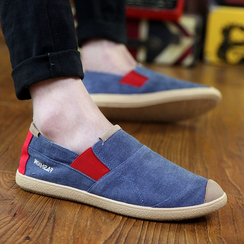 Мужская летняя тканевая обувь для отдыха, трендовые универсальные слипоны