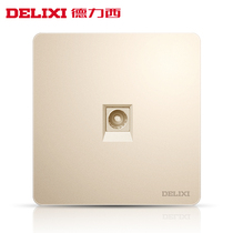 Dresi Home Type 86 Cable TV Socket CCTV Cable TV Outlet TV Switch Panel Gold