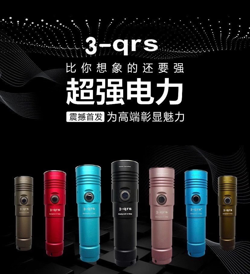 New 3-qrs diving flashlight night diving real 1300 lumens diving flashlight 5 colors