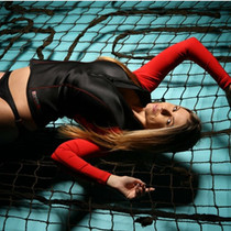 SHARKSKIN Performance Wear wetsuit top blue sea shark skin split men and women