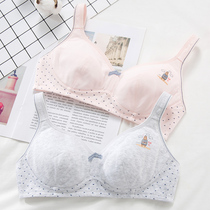Pure cotton girl without steel ring bra thin junior high school student underwear young bra