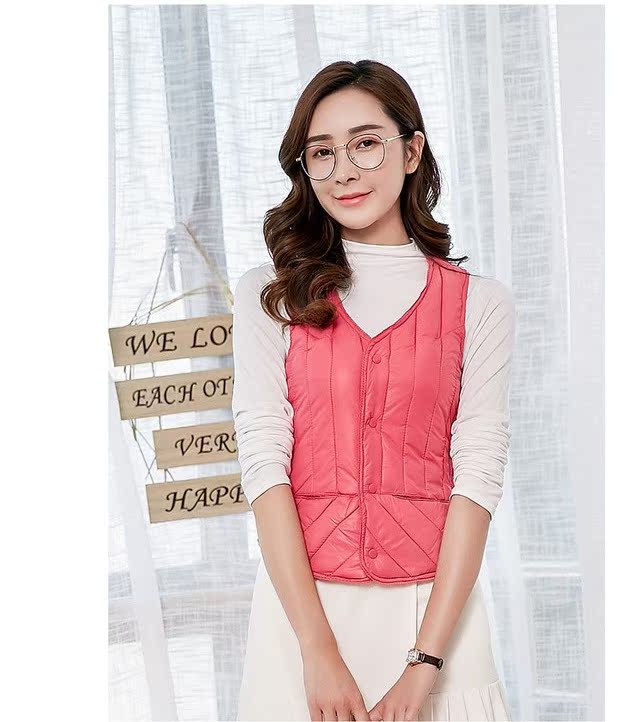 Mùa thu và mùa đông của phụ nữ cotton lót vest vest túi mỏng đồ lót nhiệt vest vest vest vest ngắn đoạn áo hoodie nữ form rộng