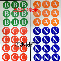 1 sheet of 15 price ABCN three-phase electrical patch paper phase electrical distribution box logo zero fire wire identification PVC sticker