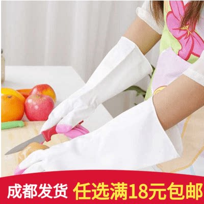 Dishwashing Gloves Waterproof Rubber Latex Thin KITCHEN DURABLE BRUSH BOWLS WASH CLOTHES PLASTIC RUBBER SHEET CLEAN HOUSEWORK