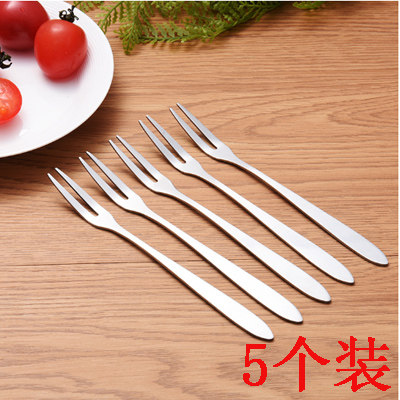 Stainless Steel Fruit Fork Set Creative Cute Fruit Sign Small Fork Dessert Fork Candy Fork Mooncake Fork