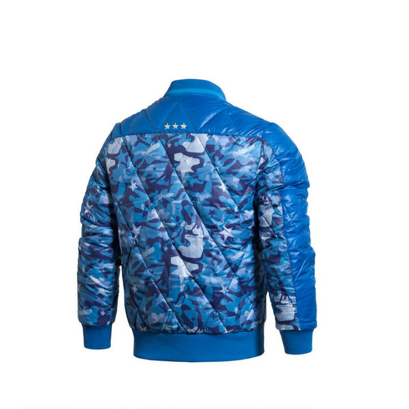 Li Ning Xuống Áo Khoác Nam Mùa Thu Thể Thao Cuộc Sống Series Dài Tay Áo Đứng Cổ Áo Ấm Áo Khoác Ngắn AYMJ135 QC áo phao nữ dáng ngắn cao cấp