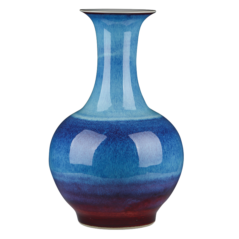 Jingdezhen ceramic vase furnishing articles creative variable blue porcelain porcelain flower arrangement sitting room Chinese style household ornaments