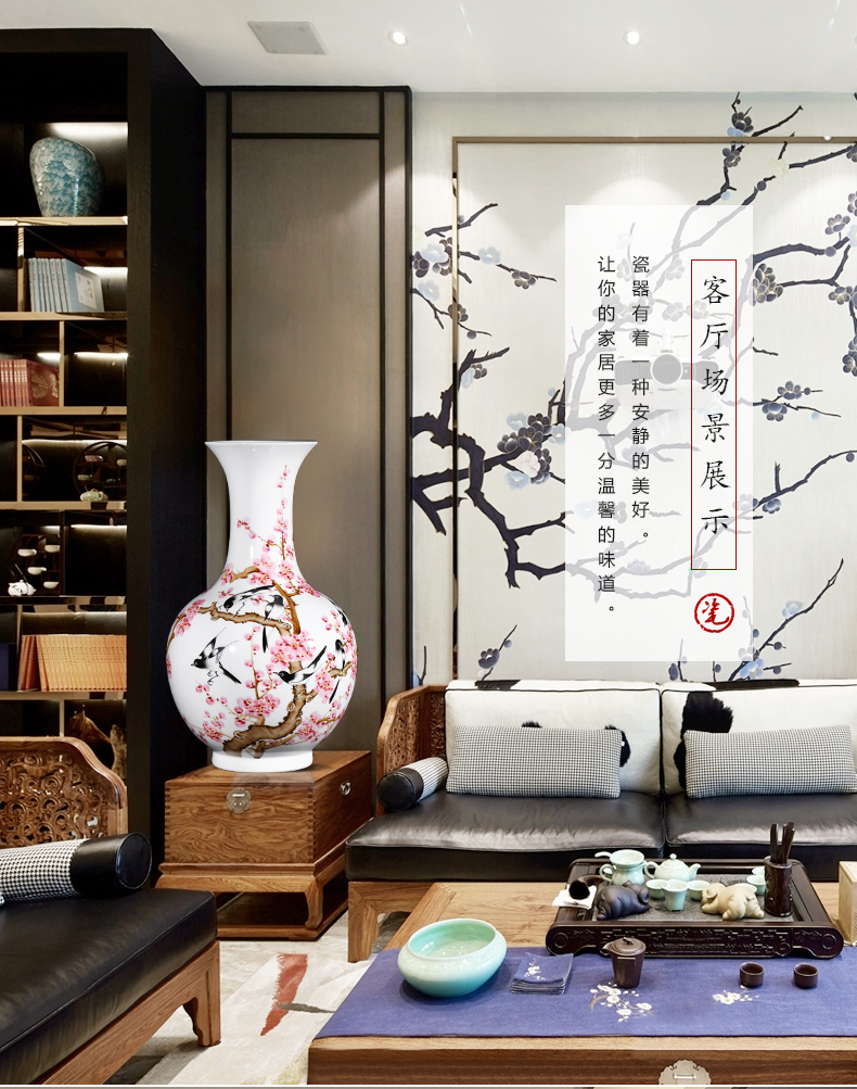 Beaming big master of jingdezhen ceramics hand - made vases, flower arranging new Chinese style sitting room adornment is placed