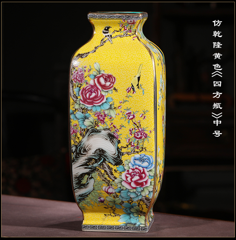 Jingdezhen ceramics imitation qianlong fuels the vase flower arrangement sitting room of Chinese style restoring ancient ways is household adornment handicraft furnishing articles