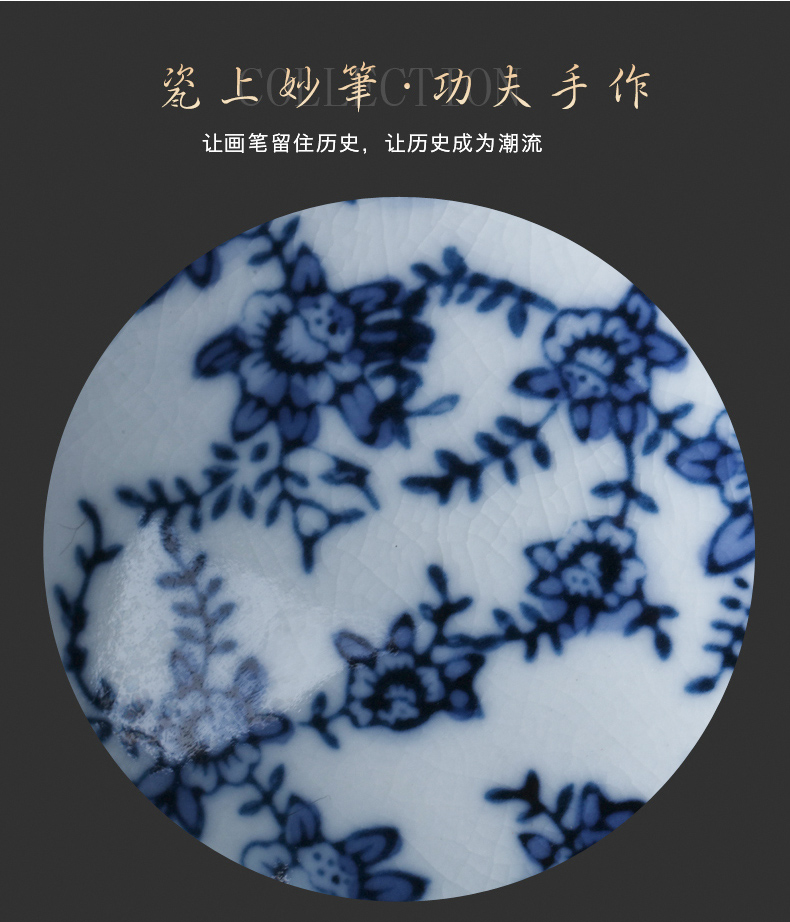 New Chinese style ceramic chicken place feng shui jingdezhen porcelain creative home wine cabinet office decoration