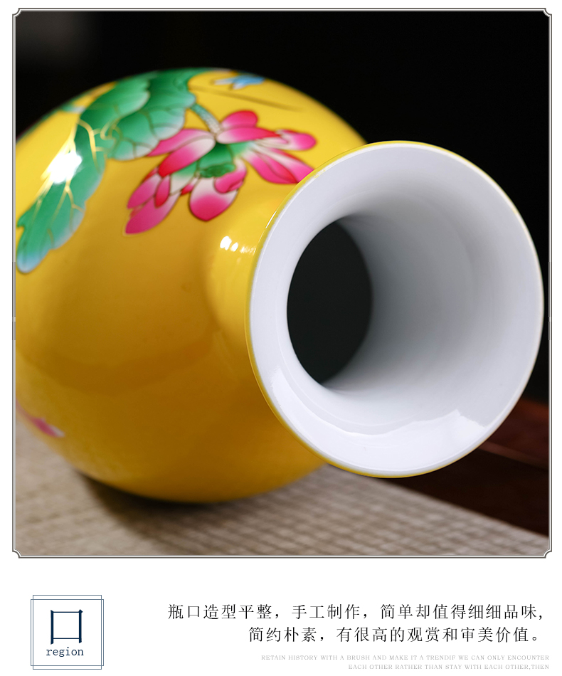 Jingdezhen ceramics new Chinese vase furnishing articles flower arranging dried flowers home sitting room TV cabinet decorative arts and crafts