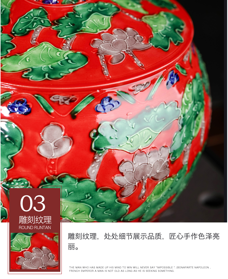 Jingdezhen ceramic checking antique carved mandarin duck storage tank caddy fixings classical household ornaments crafts