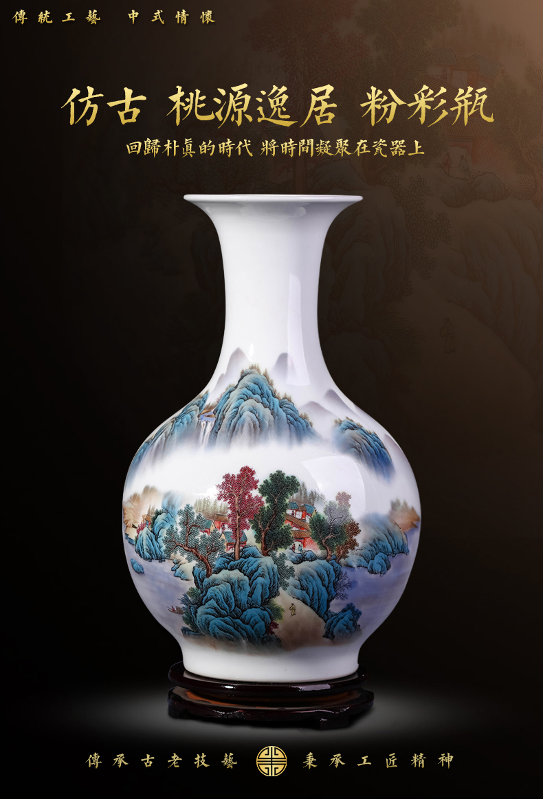 Jingdezhen ceramics floret bottle furnishing articles dried flower arranging flowers sitting room TV ark, Chinese style household decorations arts and crafts