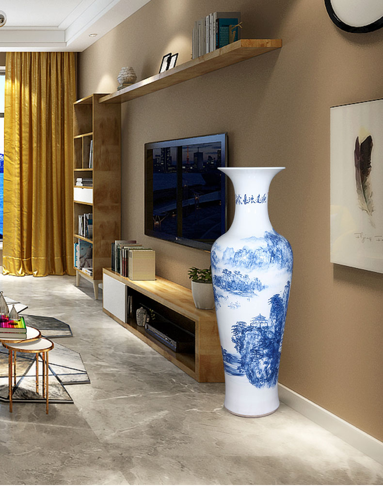 Jingdezhen ceramics landing big vase goes back to ancient times sitting room hotel furnishing articles ornaments