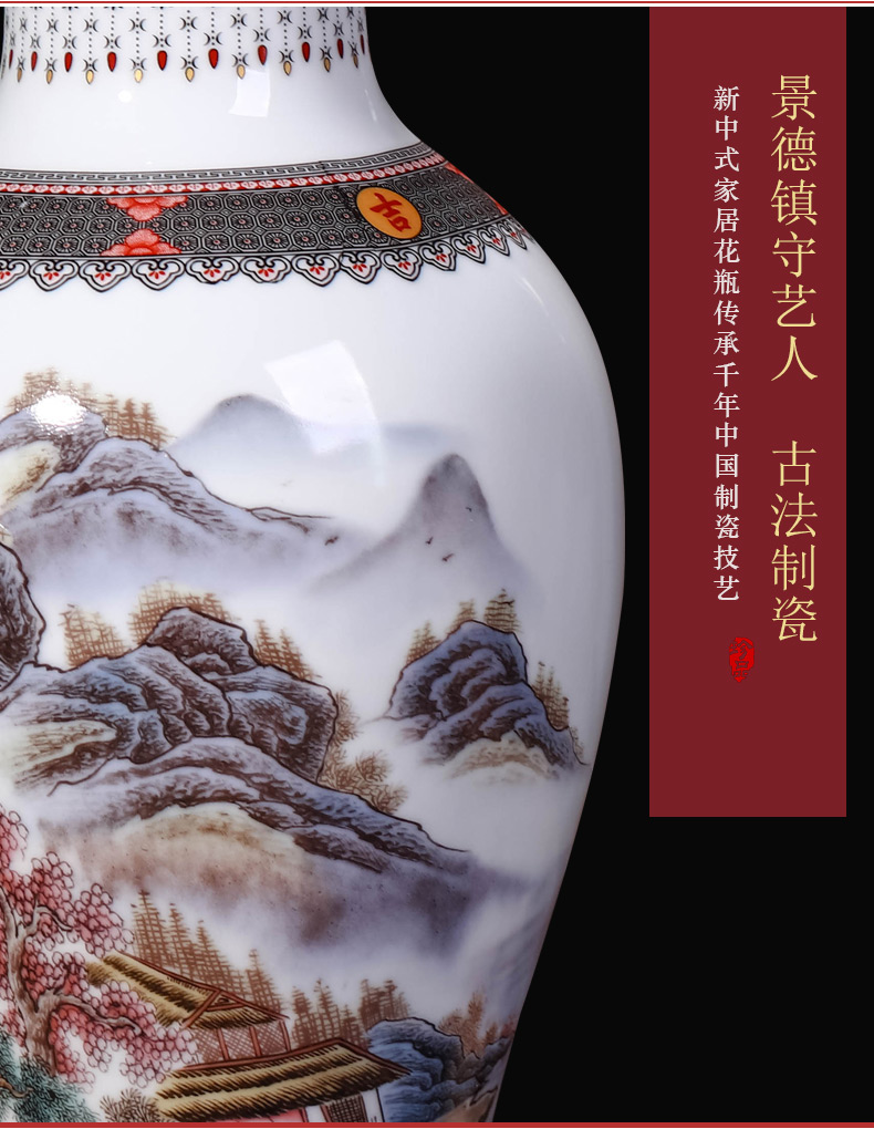 Jingdezhen ceramics vase flower arranging modern new Chinese style wine furnishing articles, the sitting room porch TV ark, adornment