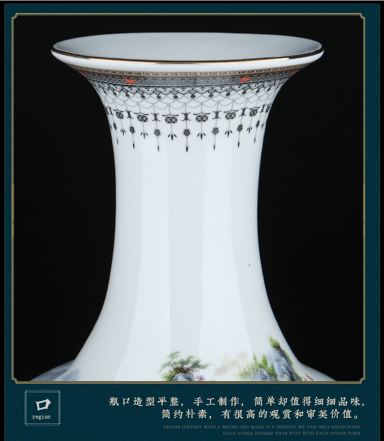 New Chinese style household ceramics jingdezhen ground vase oversized flower arrangement sitting room adornment TV ark, furnishing articles