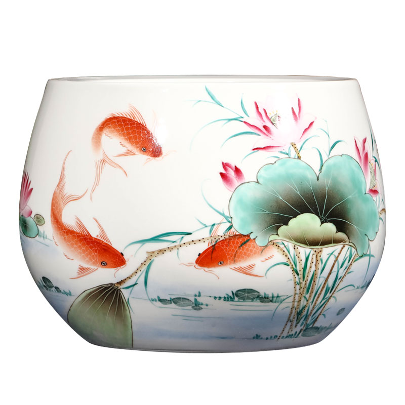 Jingdezhen ceramics by hand for years wining the tortoise cylinder raise goldfish bowl lotus basin cornucopia furnishing articles