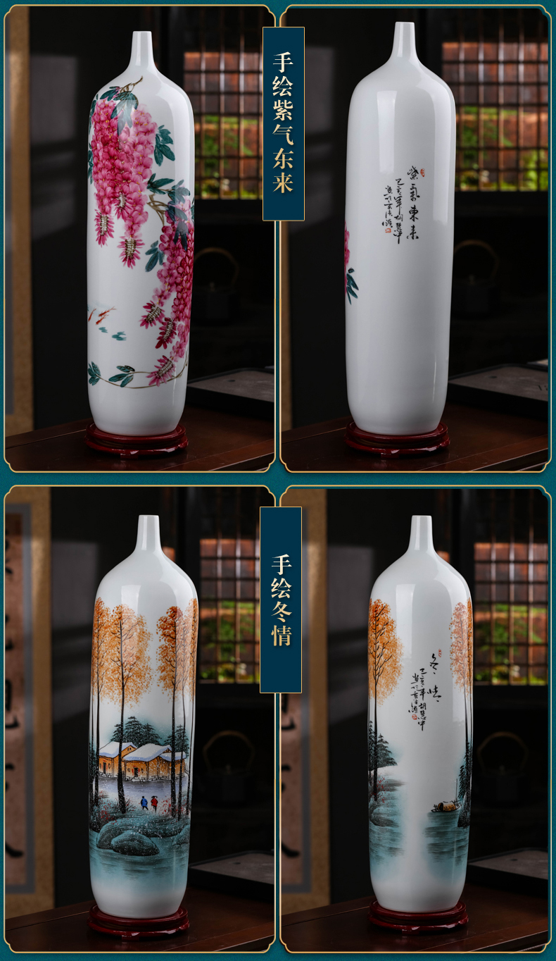 Jingdezhen ceramics famous hand - made powder enamel vase small expressions using flower arranging high furnishing articles home sitting room TV ark, act the role ofing is tasted