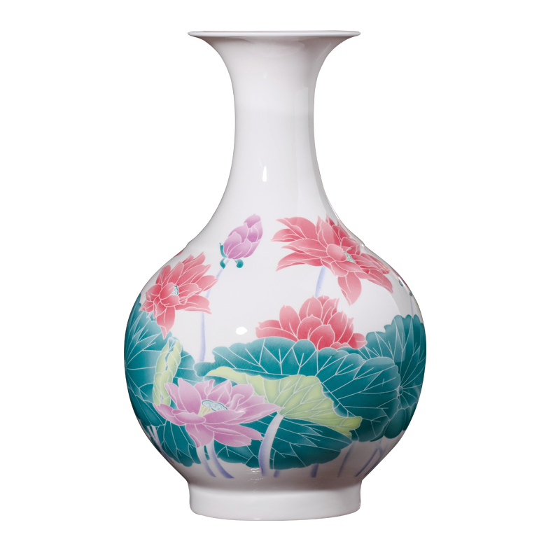 Jingdezhen ceramics glaze color floret bottle of flower arrangement under the household of Chinese style of the sitting room porch ark adornment furnishing articles
