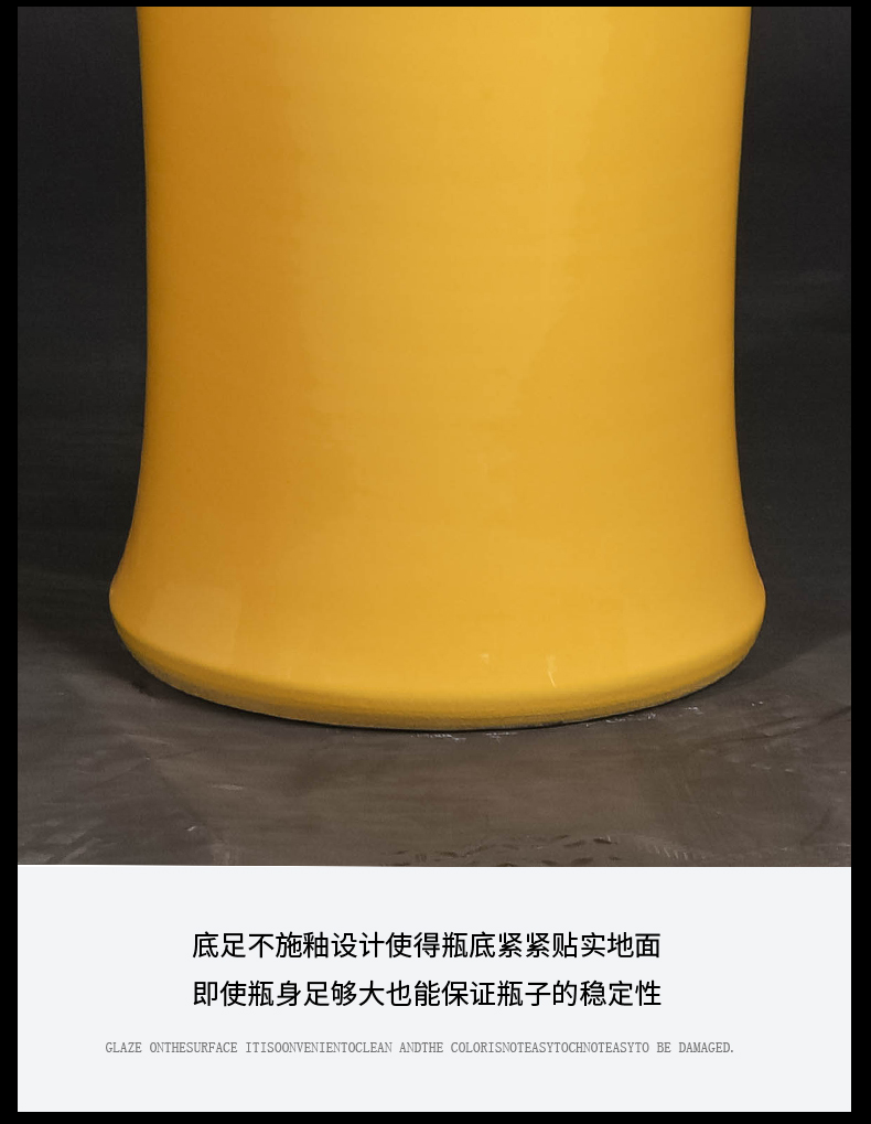 Jingdezhen ceramics China red large vase pure red pure yellow festive wedding housewarming gift furnishing articles