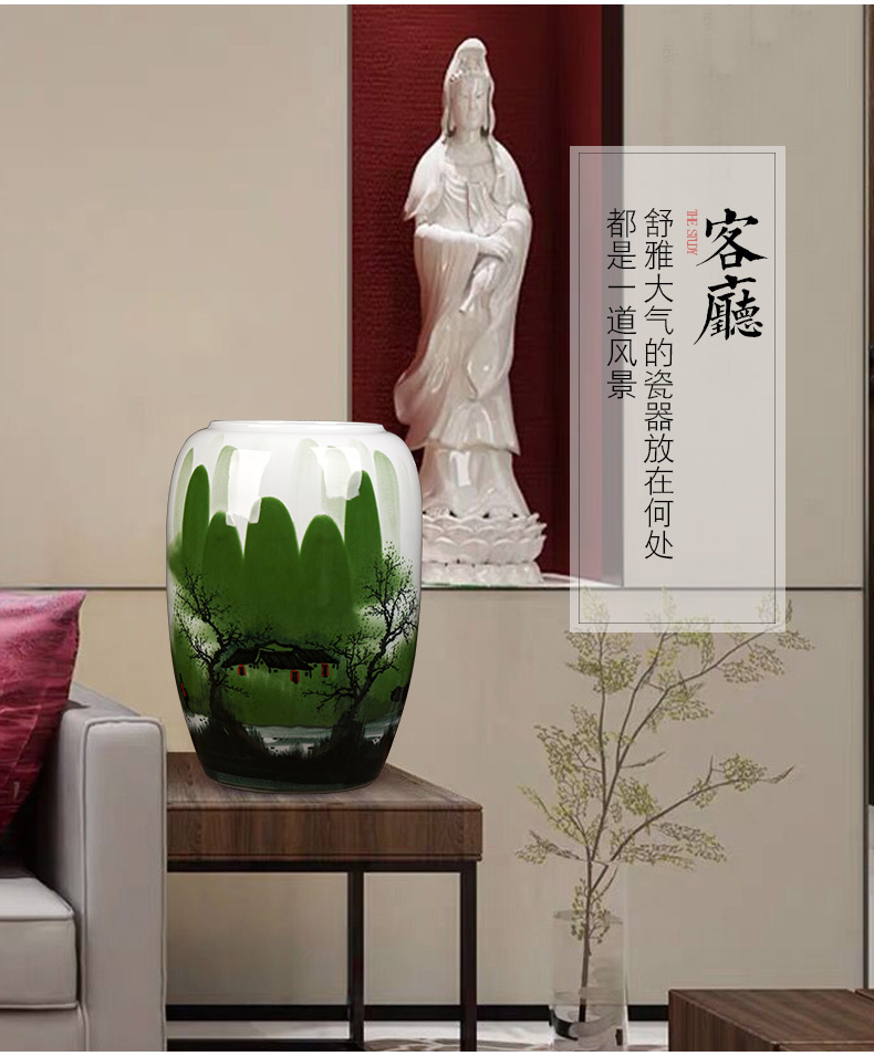 Jingdezhen ceramics hand - made antique Chinese vase the receive the sitting room is the study of calligraphy and painting scroll of painting and calligraphy barrel cylinder furnishing articles