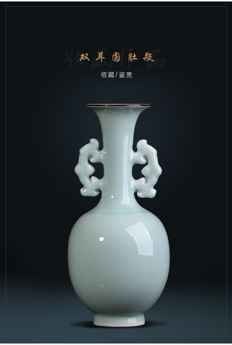 Jingdezhen ceramics floret bottle place flower arranging archaize sitting room of Chinese style household treasure cabinet decorative arts and crafts