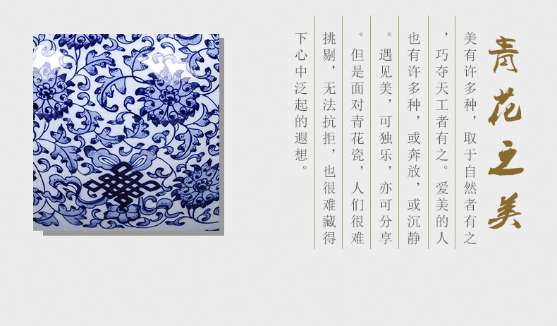 Jingdezhen ceramics imitation qianlong hand - made archaize blue and white porcelain vases, flower arranging new Chinese style living room decorations furnishing articles