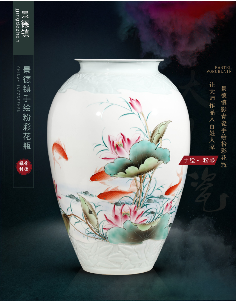 Jingdezhen ceramics famous master hand draw every year more than the vase furnishing articles furnishing articles sitting room porch decoration