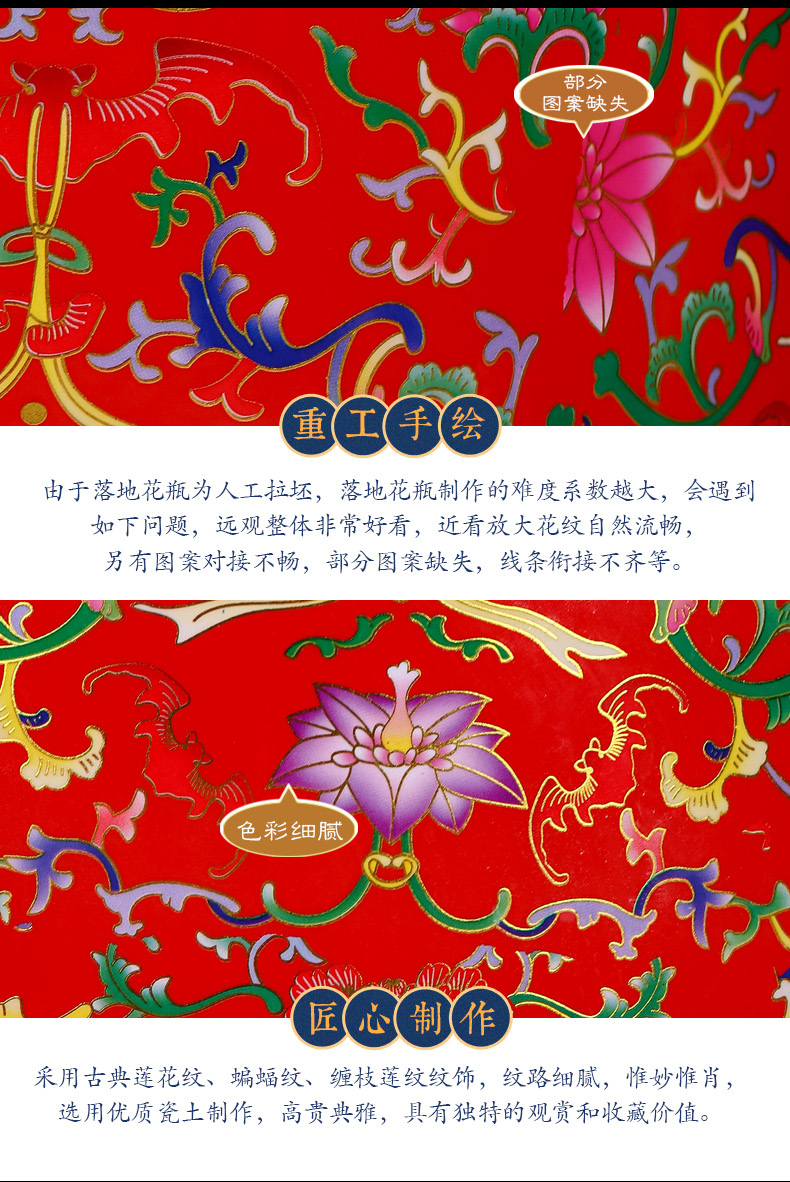 Jingdezhen ceramics of large vases, new Chinese style living room TV ark, hotel decoration to heavy large high furnishing articles