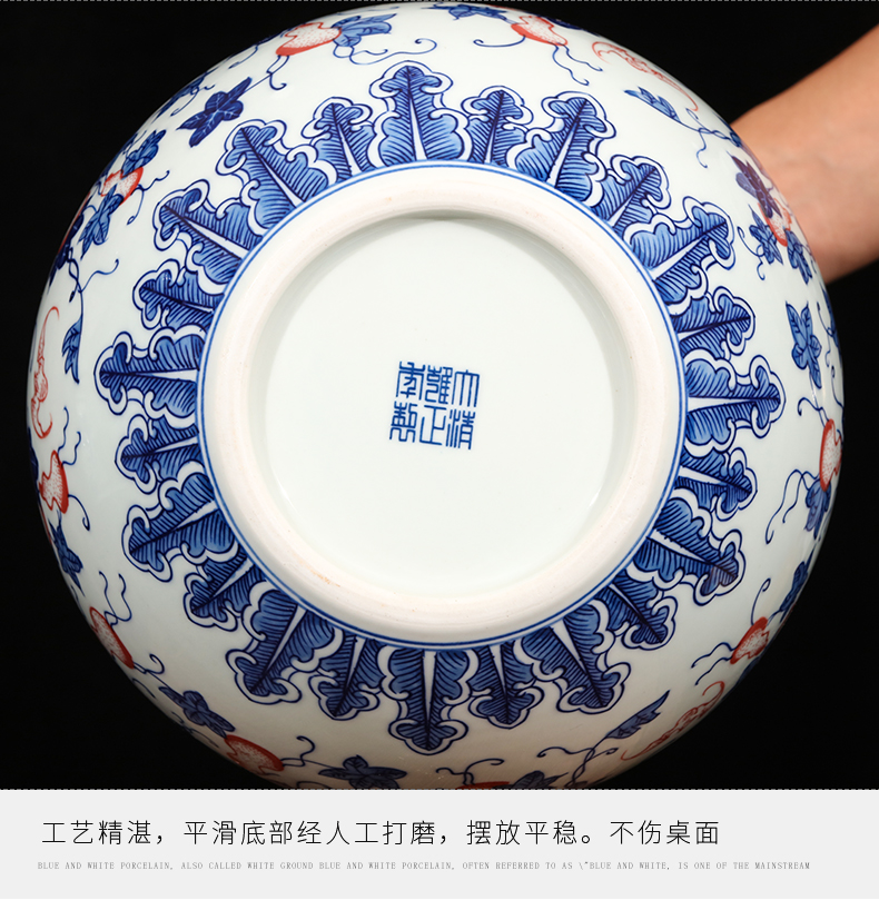 Blue and white live figure vase flower arranging Chinese jingdezhen ceramics hand - made archaize sitting room adornment is placed gifts