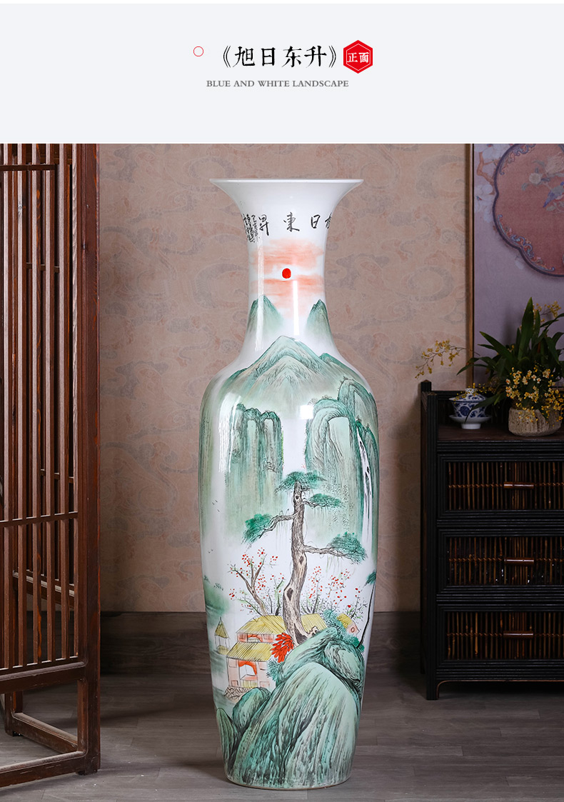 Jingdezhen ceramics hand - made landing big vase high TV ark, place of the sitting room porch large home decoration