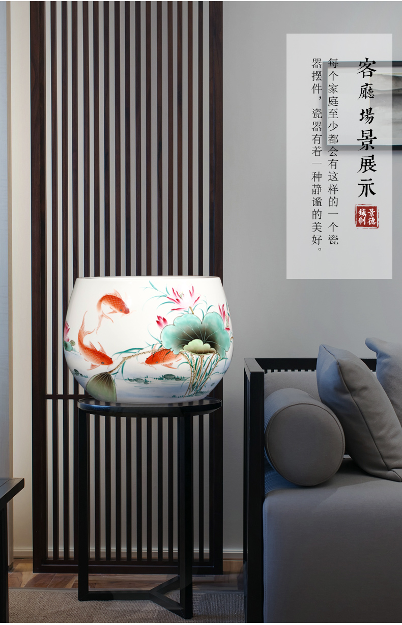 Jingdezhen ceramics by hand for years wining the tortoise cylinder raise goldfish bowl lotus basin cornucopia furnishing articles
