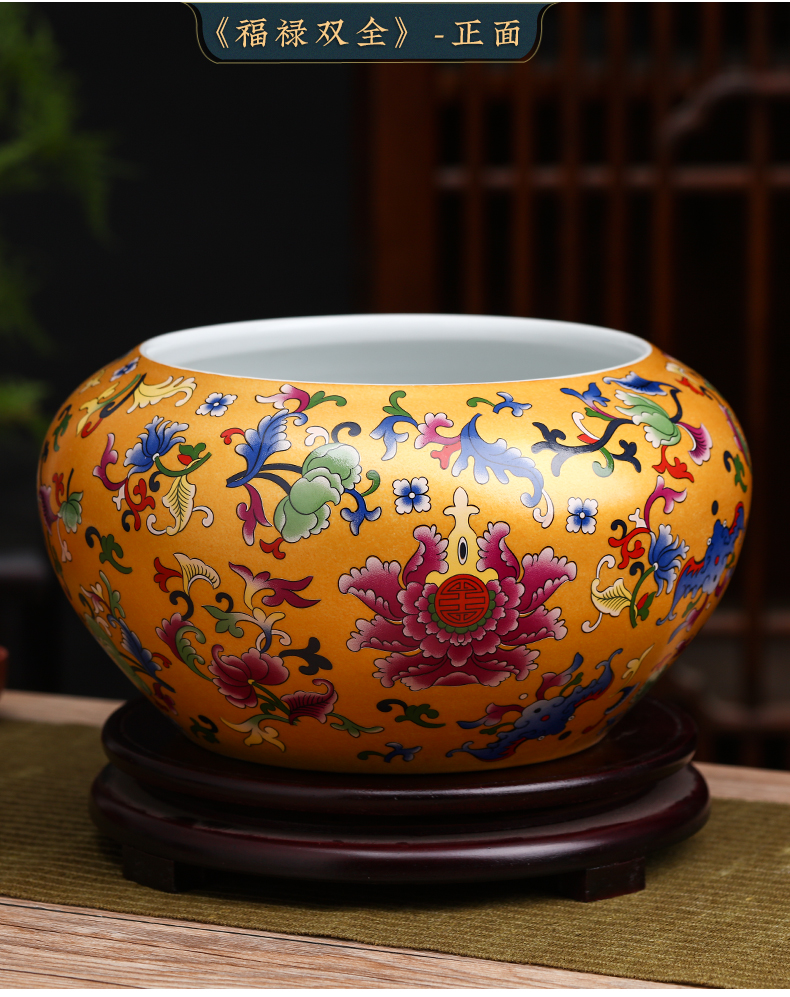 Jingdezhen ceramics cornucopia furnishing articles of TV ark, rich ancient frame of Chinese style household, office decoration