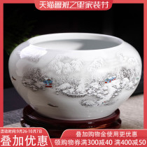 Jingdezhen ceramic goldfish tank turtle tank raising water lily lotus Lotus Narcissus potted pen wash home furnishings large